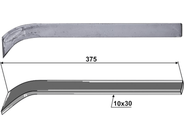 Industriehof® Schwergrubberstiel 375 x 30 x 10 mm für Fendt, Heywang, Rau, Stoll (Dehne), 1.10.1019 Industriehof® Schwergrubberstiel 375 x 30 x 10 mm für Fendt, Heywang, Rau, Stoll (Dehne), 1.10.1019