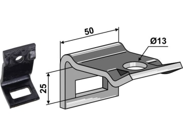 Industriehof® Zinkenhalter "D" für Federzinken 32 x 10 mm, Passender Rahmen 50 x 15 mm für Amazone/BBG, 1.HH17-3103 Industriehof® Zinkenhalter "D" für Federzinken 32 x 10 mm, Passender Rahmen 50 x 15 mm für Amazone/BBG, 1.HH17-3103