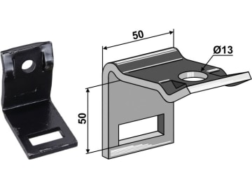 Industriehof® Zinkenhalter "D" 50 x 6 mm für Federzinken 32 x 10 mm, Passender Rahmen 40 x 40 mm, universal, 1.HH17-3413 Industriehof® Zinkenhalter "D" 50 x 6 mm für Federzinken 32 x 10 mm, Passender Rahmen 40 x 40 mm, universal, 1.HH17-3413