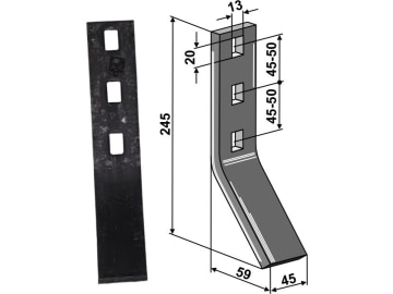 Industriehof® Verschleißteil 245 x 45 x 10 mm für Dal-Bo, Väderstad, 10.1045-4 Industriehof® Verschleißteil 245 x 45 x 10 mm für Dal-Bo, Väderstad, 10.1045-4