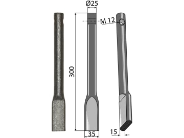 Industriehof® Schleppzinken 300 x 15 mm, für Dal-Bo, HE-VA, 10.RH-118, 10.RH-118 Industriehof® Schleppzinken 300 x 15 mm, für Dal-Bo, HE-VA, 10.RH-118, 10.RH-118