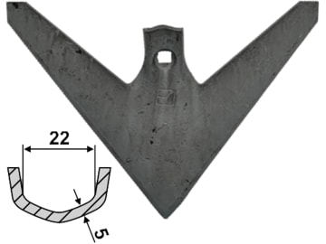 Industriehof® Gänsefußschar 280 x 5 mm für Lemken Kompaktor, 101.LEM-10 Industriehof® Gänsefußschar 280 x 5 mm für Lemken Kompaktor, 101.LEM-10
