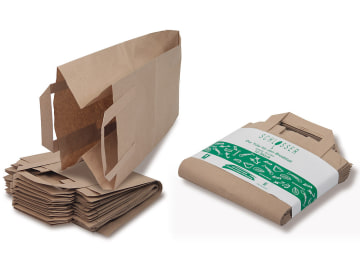 Bio-Tüte mit Rollboden und Henkel (Packung à 10 Stück) Bio-Tüte mit Rollboden und Henkel (Packung à 10 Stück)