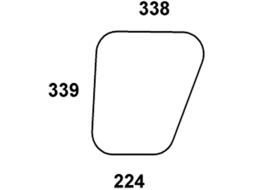 Türscheibe, klar, unten, für Fendt Farmer 200 S, 201 S, 206 S, 207 S, 208 S, 209 S Türscheibe, klar, unten, für Fendt Farmer 200 S, 201 S, 206 S, 207 S, 208 S, 209 S