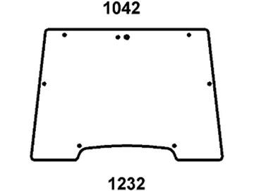 Frontscheibe, klar, halb ausstellbar, für Case IH 3210, 3220, 3230, 4210, 4220, 4230, 4240-Kabine LP Frontscheibe, klar, halb ausstellbar, für Case IH 3210, 3220, 3230, 4210, 4220, 4230, 4240-Kabine LP