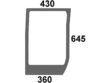 Frontscheibe, grün, unten rechts, geklebt, Siebdruck, für Case IH MXU100-140, Ford New Holland TS100A-S 135A, T8000, Steyr Profi 4100-Profi 6140 Frontscheibe, grün, unten rechts, geklebt, Siebdruck, für Case IH MXU100-140, Ford New Holland TS100A-S 135A, T8000, Steyr Profi 4100-Profi 6140