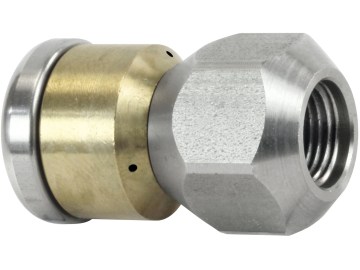 Rohrreinigungsdüse "ST-49.1", 1/8" IG, Düsengröße 05, Ø 19 mm, rotierend, ohne Frontbohrung Rohrreinigungsdüse "ST-49.1", 1/8" IG, Düsengröße 05, Ø 19 mm, rotierend, ohne Frontbohrung