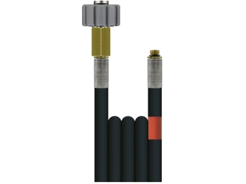 Rohrreinigungsschlauch "Flexy", NW DN 6, 300 bar, 20 m, Handverschraubung M 21 IG, 1/8" AG + O-Ring ohne Düse Rohrreinigungsschlauch "Flexy", NW DN 6, 300 bar, 20 m, Handverschraubung M 21 IG, 1/8" AG + O-Ring ohne Düse