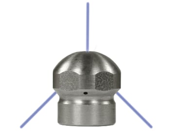 Rohrreinigungsdüse "ST-49", 1/8" IG, Düsengröße 075, Ø 15 mm, mit Frontbohrung Rohrreinigungsdüse "ST-49", 1/8" IG, Düsengröße 075, Ø 15 mm, mit Frontbohrung