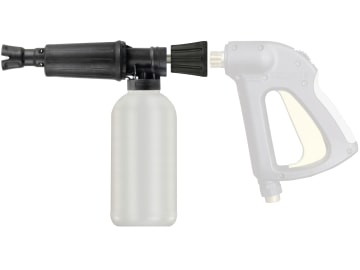 Schaumlanze "Easyfoamer ST-73.1" mit Dosierung und Flasche, Anschluss Handverschraubung M 22, drehbar Schaumlanze "Easyfoamer ST-73.1" mit Dosierung und Flasche, Anschluss Handverschraubung M 22, drehbar