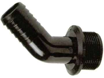Agrotop Schlauchanschluss gebogen 45 ° G 1 1/2" AG (BSP) Ø Tülle 30 mm, 10645 Agrotop Schlauchanschluss gebogen 45 ° G 1 1/2" AG (BSP) Ø Tülle 30 mm, 10645