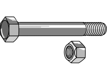 Industriehof® Sechskantschraube M 14 x 1,5 x 105 - 10.9 mit Sicherungsmutter für Bomford, Müthing, Spearhead, 63-14115 Industriehof® Sechskantschraube M 14 x 1,5 x 105 - 10.9 mit Sicherungsmutter für Bomford, Müthing, Spearhead, 63-14115