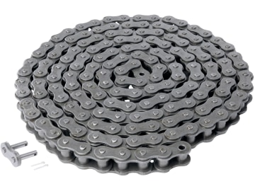 Rollenkette DIN 8188 ASA, Kettenteilung 1 1/4" (31,75 mm), Innere Breite Innenglied 19,05 mm Rollenkette DIN 8188 ASA, Kettenteilung 1 1/4" (31,75 mm), Innere Breite Innenglied 19,05 mm