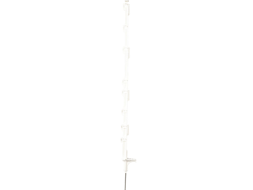 Patura Zaunpfahl "DrehFix" Kunststoff weiß, Trittstufe, Stahlspitze 105 cm, 10 St., 163410 Patura Zaunpfahl "DrehFix" Kunststoff weiß, Trittstufe, Stahlspitze 105 cm, 10 St., 163410