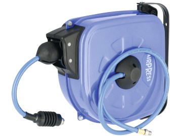 Airpress Schlauchaufroller für Druckluft selbstaufrollend, Wandmontage, 8 x 10 mm, 15 m Airpress Schlauchaufroller für Druckluft selbstaufrollend, Wandmontage, 8 x 10 mm, 15 m