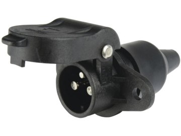Herth + Buss Steckdose 3-polig, 6 – 24 V, Flachsteckanschluss 6,3 mm, Kunststoff, mit Gummitülle, 51 305 185 Herth + Buss Steckdose 3-polig, 6 – 24 V, Flachsteckanschluss 6,3 mm, Kunststoff, mit Gummitülle, 51 305 185