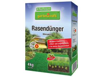 gartenkraft® Rasendünger Mikroaktiv organisch-mineralischer NPK 12+4+8 für optimale Sofort- und Langzeitdüngung gartenkraft® Rasendünger Mikroaktiv organisch-mineralischer NPK 12+4+8 für optimale Sofort- und Langzeitdüngung