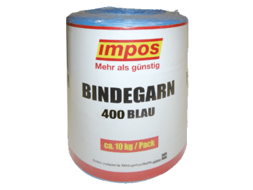 Impos 400 Pressengarn für Hochdruckballen, Heu- und Silageballen blau 2 Spulen à 5 kg Impos 400 Pressengarn für Hochdruckballen, Heu- und Silageballen blau 2 Spulen à 5 kg