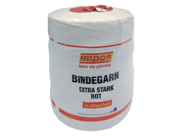 Impos 130 extrastark Pressengarn für Quaderballen, Heu- und Silageballen rot 2 Spulen à 9 kg Impos 130 extrastark Pressengarn für Quaderballen, Heu- und Silageballen rot 2 Spulen à 9 kg