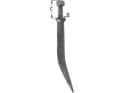 Eggenzinken, 170 mm, M 12, gebogen, Qualitäts-Rundstahl, gesenkgeschmiedet, ungehärtet, Naturhart C 45 Eggenzinken, 170 mm, M 12, gebogen, Qualitäts-Rundstahl, gesenkgeschmiedet, ungehärtet, Naturhart C 45