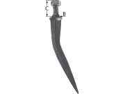 Konuseggenzinken, 220 mm, M 16, gebogen, vierkant, für Rau Konuseggenzinken, 220 mm, M 16, gebogen, vierkant, für Rau