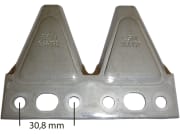 Carbodux® Doppelklinge 75 x 101,6 x 2,5 mm, gewölbt, für Agria, ESM Carbodux® Doppelklinge 75 x 101,6 x 2,5 mm, gewölbt, für Agria, ESM
