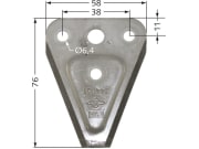 ESM Messerklinge 76 x 58 x 2,7 mm, glatt, für ESM Messerklinge 76 x 58 x 2,7 mm, glatt, für