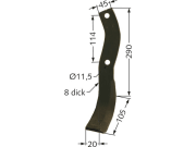 Fräsmesser 290 x 45 x 8 mm Bohrung 11,5 mm rechts für Howard Fräsmesser 290 x 45 x 8 mm Bohrung 11,5 mm rechts für Howard
