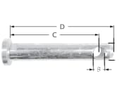 Oberlenkerbolzen Kat. 1, 19 x 89 mm Oberlenkerbolzen Kat. 1, 19 x 89 mm