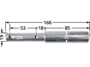 Oberlenker-Stufenbolzen Kat. 1/2, 166 mm x 19 mm; 25 mm Oberlenker-Stufenbolzen Kat. 1/2, 166 mm x 19 mm; 25 mm