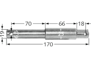 Oberlenker-Stufenbolzen Kat. 1/2, 170 mm x 19 mm; 25 mm Oberlenker-Stufenbolzen Kat. 1/2, 170 mm x 19 mm; 25 mm
