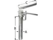Anhängebolzen mit Federgriff, C 130 mm Anhängebolzen mit Federgriff, C 130 mm