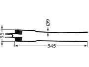 Kreiselschwaderzinken 545 x 95 x 9 mm für Deutz-Fahr Kreiselschwaderzinken 545 x 95 x 9 mm für Deutz-Fahr