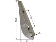 Industriehof® Säschar 18 x 188 x 58 mm, 2-Loch für Isaria Industriehof® Säschar 18 x 188 x 58 mm, 2-Loch für Isaria