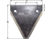 MWS Messerklinge DIN 80, 80 x 76 x 2 mm, unten, gezahnt MWS Messerklinge DIN 80, 80 x 76 x 2 mm, unten, gezahnt