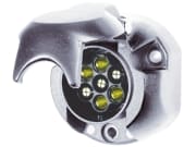 Herth + Buss Steckdose 7-polig, 6 – 12 V, Schraubanschluss, Aluminium, 51 305 117 Herth + Buss Steckdose 7-polig, 6 – 12 V, Schraubanschluss, Aluminium, 51 305 117