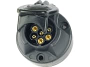 Herth + Buss Steckdose "N-Typ", 7-polig, 6 – 12 V, Flachsteckanschluss, Kunststoff, ISO 1724 N-Typ Herth + Buss Steckdose "N-Typ", 7-polig, 6 – 12 V, Flachsteckanschluss, Kunststoff, ISO 1724 N-Typ