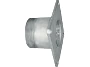 Hücobi 4-Eck-Flansch, verzinkt, 180 x 180 mm, 6", mit angeschweißtem Rohrnippel Hücobi 4-Eck-Flansch, verzinkt, 180 x 180 mm, 6", mit angeschweißtem Rohrnippel