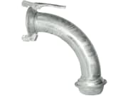 Hücobi Bogen "Italienisches System", 90 °, 150 mm, verzinkt, mit M- und MT-Kupplung Hücobi Bogen "Italienisches System", 90 °, 150 mm, verzinkt, mit M- und MT-Kupplung