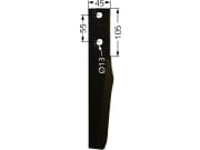 Industriehof® Kreiseleggenzinken links/rechts 45 x 280 x 14 mm, Bohrung 13 mm für Breviglieri, Schmotzer Industriehof® Kreiseleggenzinken links/rechts 45 x 280 x 14 mm, Bohrung 13 mm für Breviglieri, Schmotzer