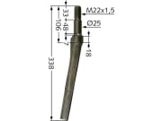 Industriehof® Kreiseleggenzinken links/rechts, 338 mm, M 22 x 1,5 für Seima Industriehof® Kreiseleggenzinken links/rechts, 338 mm, M 22 x 1,5 für Seima