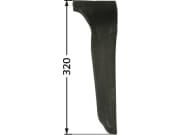 Industriehof® Kreiseleggenzinken rechts 100 x 320 x 15 mm, Bohrung 16,5 mm für Howard Industriehof® Kreiseleggenzinken rechts 100 x 320 x 15 mm, Bohrung 16,5 mm für Howard