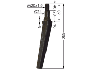 Kreiseleggenzinken links/rechts, 330 mm, M 20 x 1,5 für Fliegl Kreiseleggenzinken links/rechts, 330 mm, M 20 x 1,5 für Fliegl