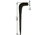 Industriehof® Kreiseleggenzinken links/rechts 95 x 290 x 15 mm, Bohrung 17 mm für Morra Industriehof® Kreiseleggenzinken links/rechts 95 x 290 x 15 mm, Bohrung 17 mm für Morra