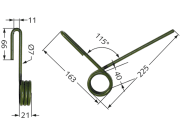 Industriehof® Striegelzinken 225 x 7 mm für Nodet Industriehof® Striegelzinken 225 x 7 mm für Nodet