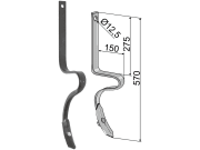 Industriehof® Spurlockerzinken 570 x 10 x 32 mm mit Schar, für Amazone Industriehof® Spurlockerzinken 570 x 10 x 32 mm mit Schar, für Amazone
