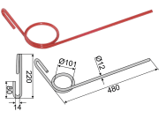 Industriehof® Striegelzinken 480 x 12 mm für Amazone/BBG, Doublet Record, Evers Agro, Horsch, Kverneland, Väderstad Industriehof® Striegelzinken 480 x 12 mm für Amazone/BBG, Doublet Record, Evers Agro, Horsch, Kverneland, Väderstad