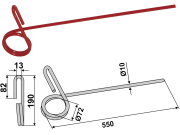 Industriehof® Striegelzinken 550 x 10 mm für Fraudge, Kongskilde, Kverneland Industriehof® Striegelzinken 550 x 10 mm für Fraudge, Kongskilde, Kverneland