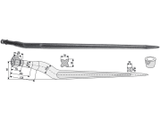 Industriehof® Frontladerzinken 950 mm, M 22 x 1,5, spitz, gekröpft, für Von der Heide, Agram Industriehof® Frontladerzinken 950 mm, M 22 x 1,5, spitz, gekröpft, für Von der Heide, Agram