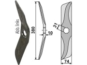 Industriehof® Rollspatenmesser links 380 x 74 x 10 mm Bohrung 31 mm für Hankmo-Tume Omme Industriehof® Rollspatenmesser links 380 x 74 x 10 mm Bohrung 31 mm für Hankmo-Tume Omme